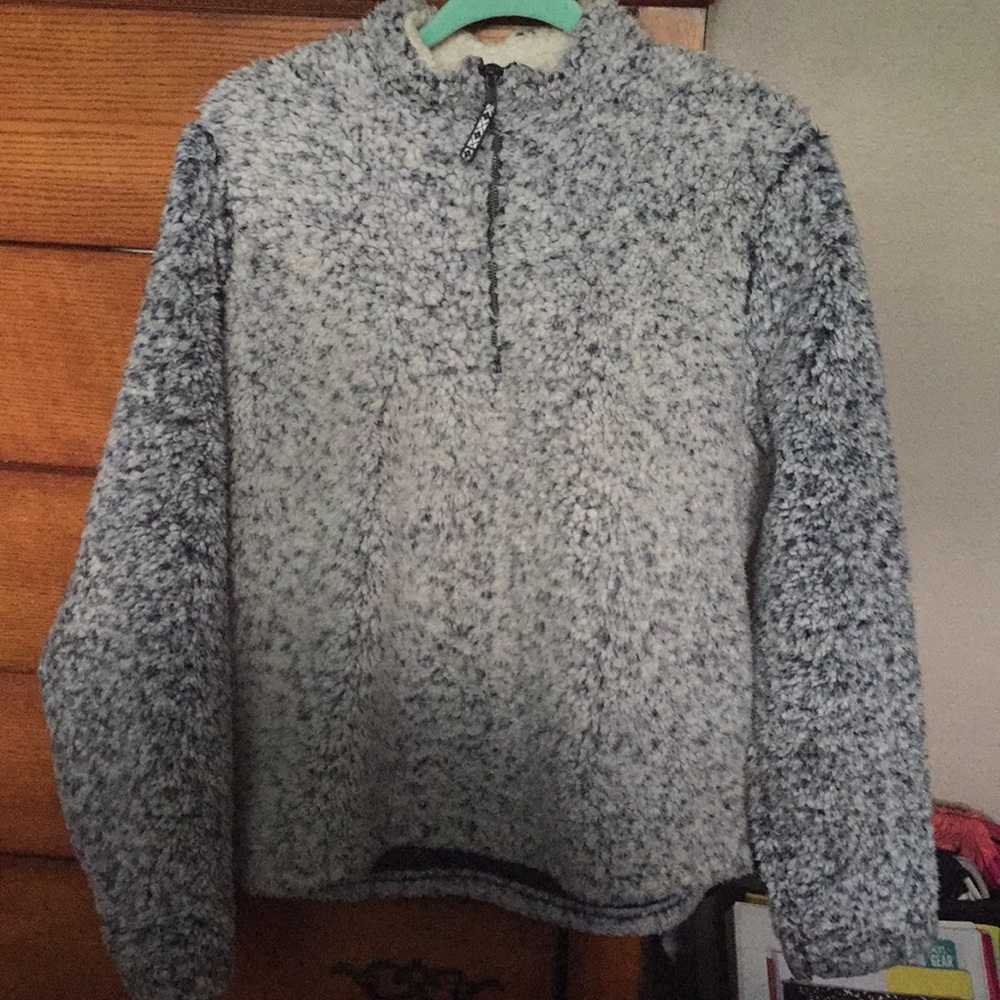 light blue sherpa